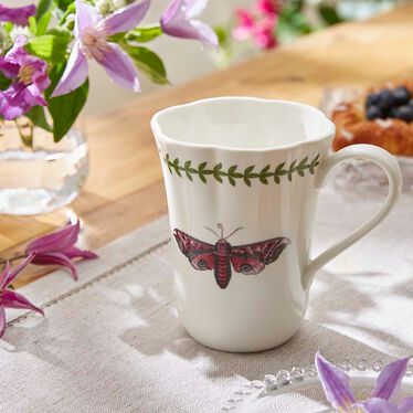 Botanic Garden Lotus Blossom Mug, Butterflies